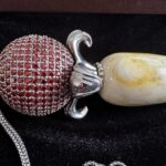 Luxury Amber Yad Torah in Silver
